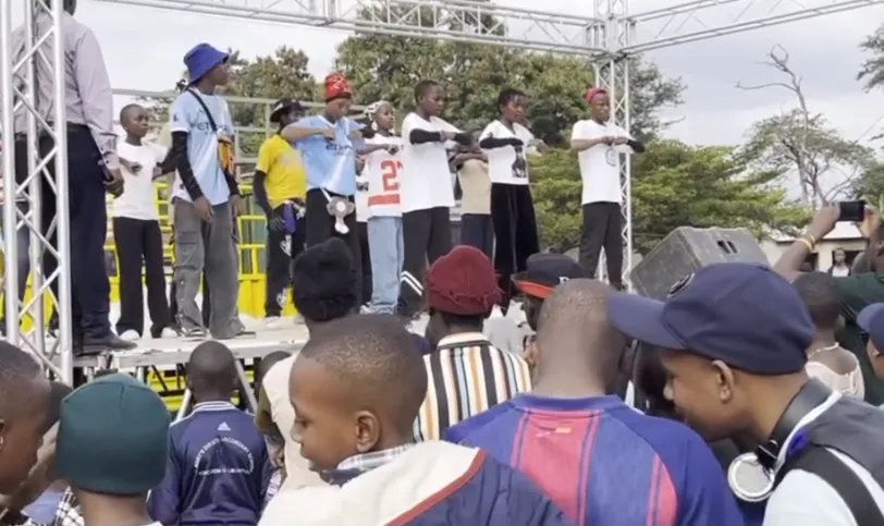 Young performers on stage at a vibrant Kipaji Spark event celebrating youth talent