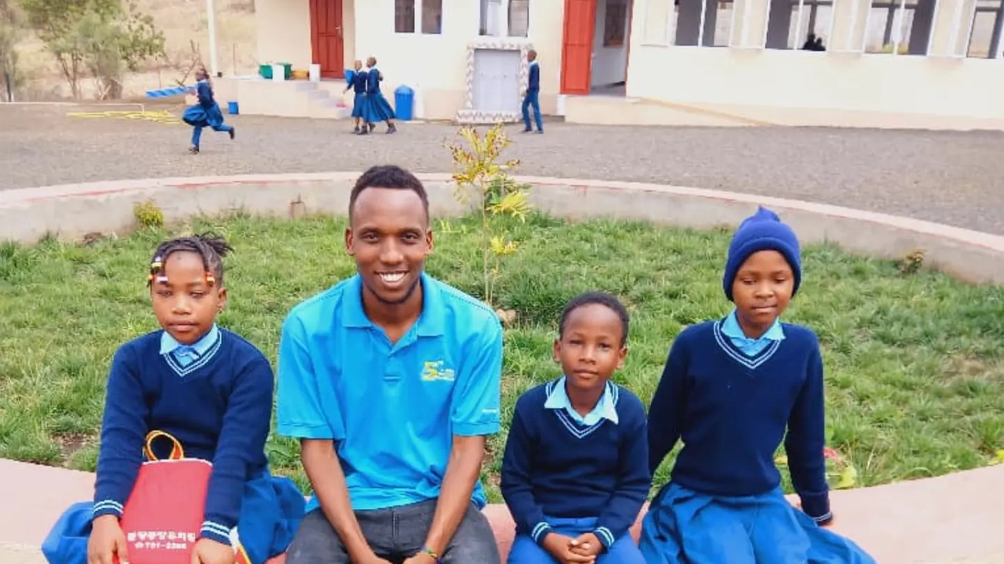 Kipaji Spark team engaging with school children during a community outreach event