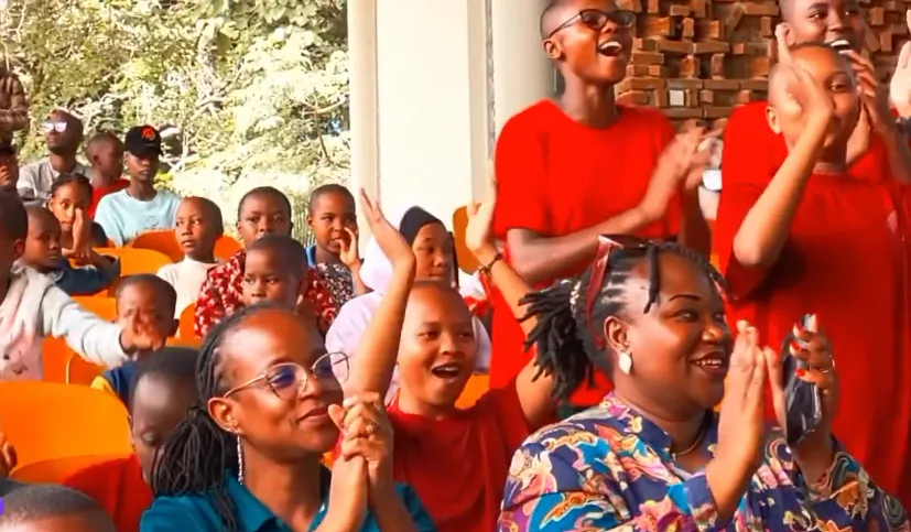 Excited audience at a youth talent event